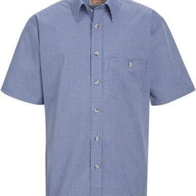 Men's Mini-Plaid Uniform Short Sleeve Shirt Thumbnail