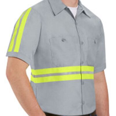 Men's Tall Enhanced Visibility Industrial Work Shirt Thumbnail