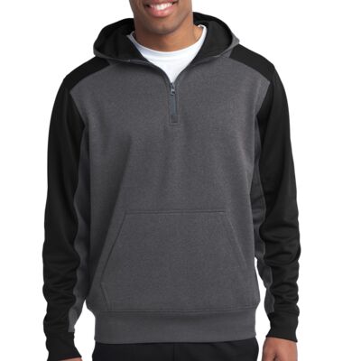 Colorblock Tech Fleece 1/4 Zip Hooded Sweatshirt Thumbnail