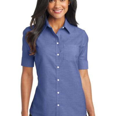 Ladies Short Sleeve SuperPro ™ Oxford Shirt Thumbnail