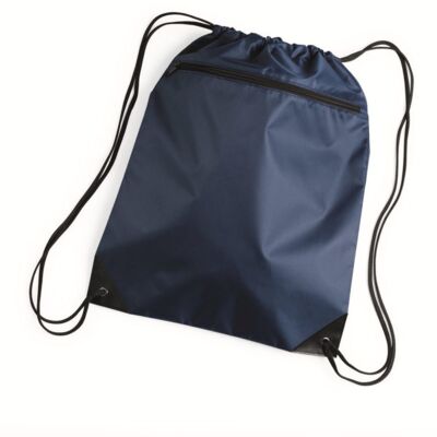 Denier Nylon Zippered Drawstring Backpack Thumbnail